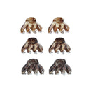 4.2cm Glitter Brown Shades Octopus Claw Hair Clips