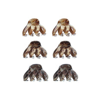 4.2cm Glitter Brown Shades Octopus Claw Hair Clips