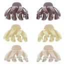 8cm Brown Shades Octopus Hair Claw Clips