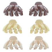 8cm Assorted Two Tone Brown Shades Octopus Clamps