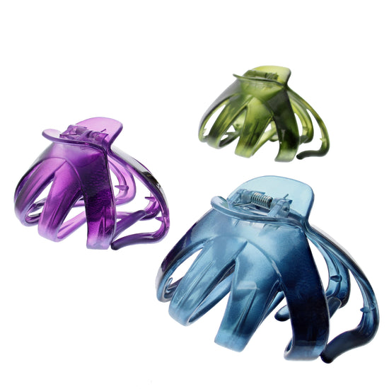 8cm Translucent Bright Octopus Hair Claw Clips