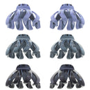 8cm Striped Denim Shades Octopus Hair Claw Clips