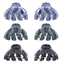 8cm Striped Denim Shades Octopus Hair Claw Clips