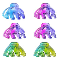 8cm Translucent Bright Octopus Hair Claw Clips
