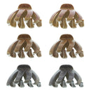 8cm Wooden Effect Octopus Hair Claw Clips