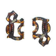 6cm Hologram Effect Dog Shape Clamps with Diamante Stones