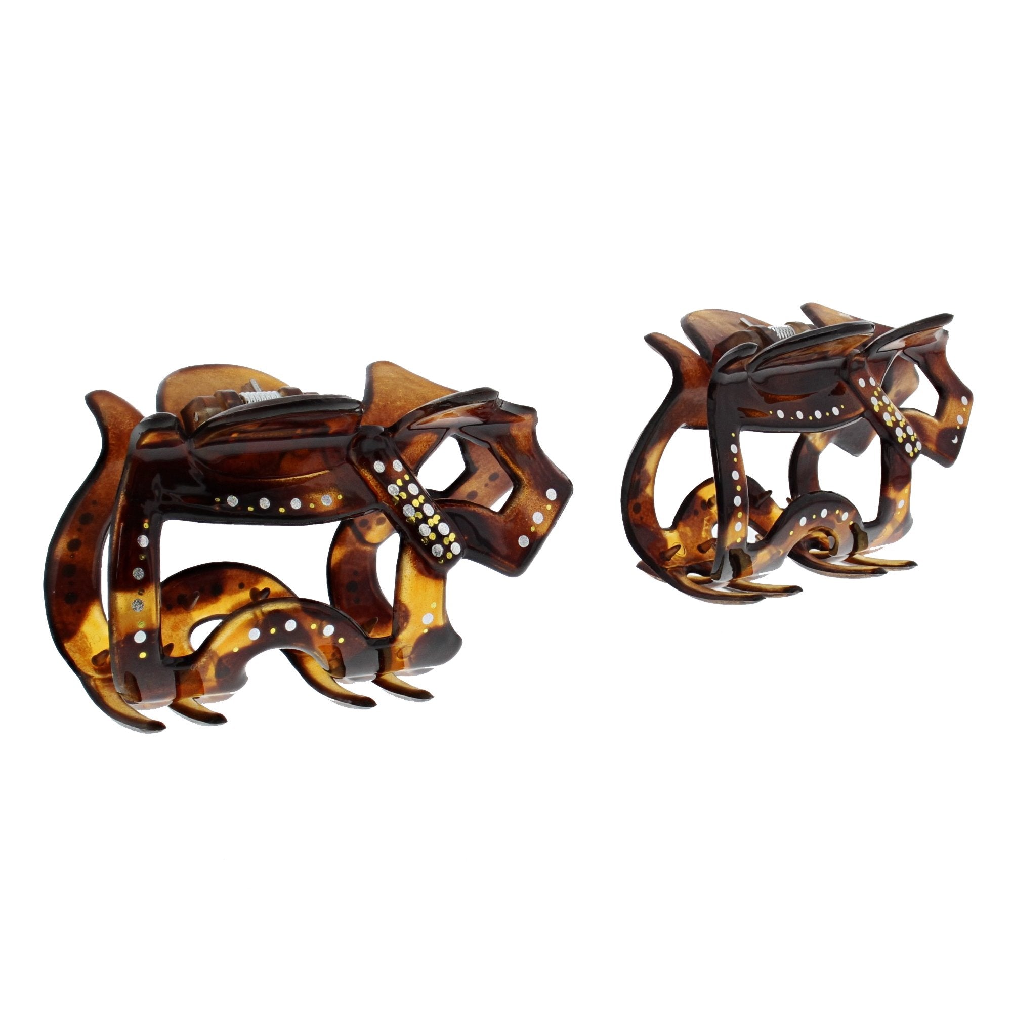 6cm Hologram Dog Shape Hair Claw Clips