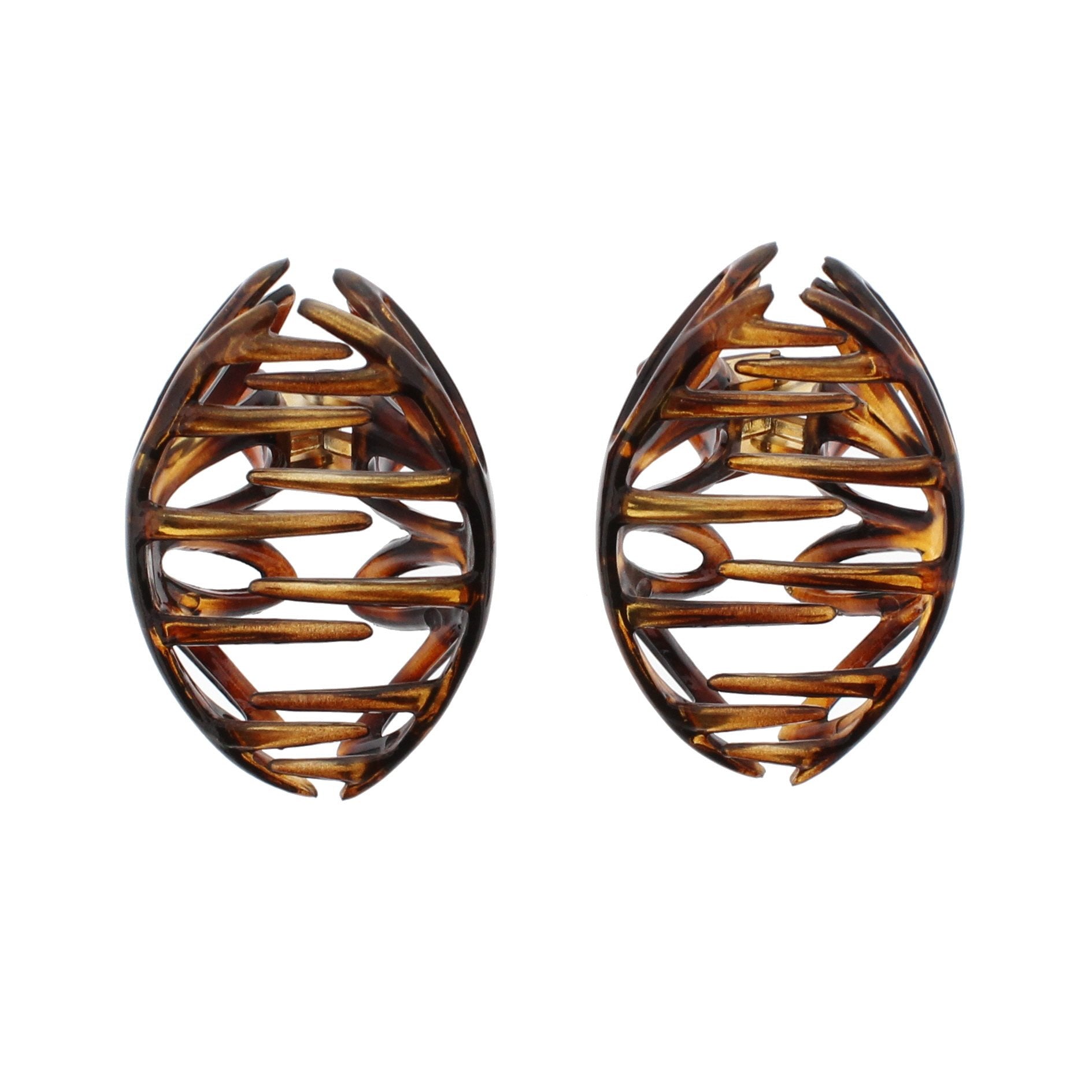 7cm Black Lotus Shape Hair Claw Clips