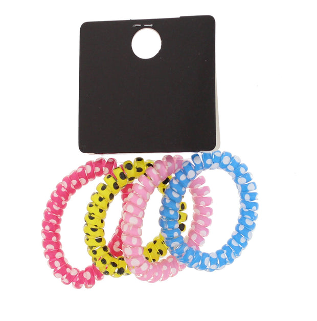 4 Assorted Telephone Cord Snag Free Elastics