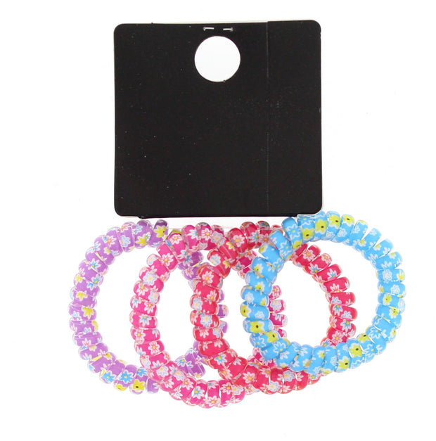 4 Assorted Telephone Cord Snag Free Elastics