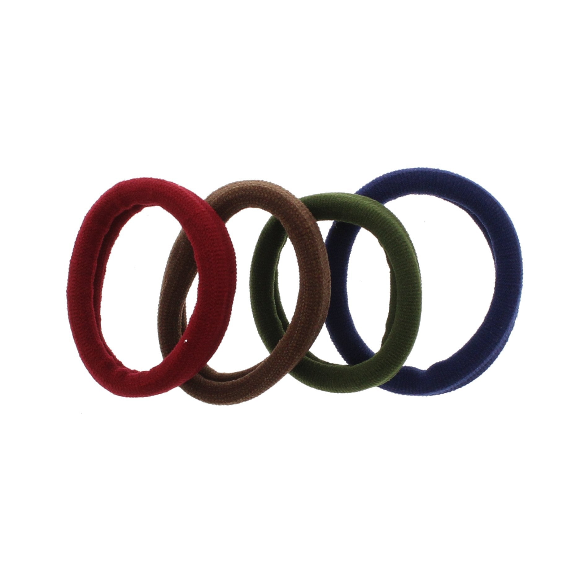 Card of Four 5.2cm Jersey Endless Hair Elastics/ Ponios