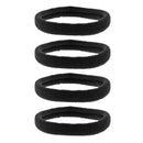Card of Four 7cm Large Jersey Endless Hair Elastics