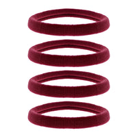 Card of Four 7cm Large Jersey Endless Hair Elastics