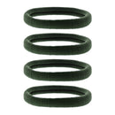 Card of Four 7cm Large Jersey Endless Hair Elastics