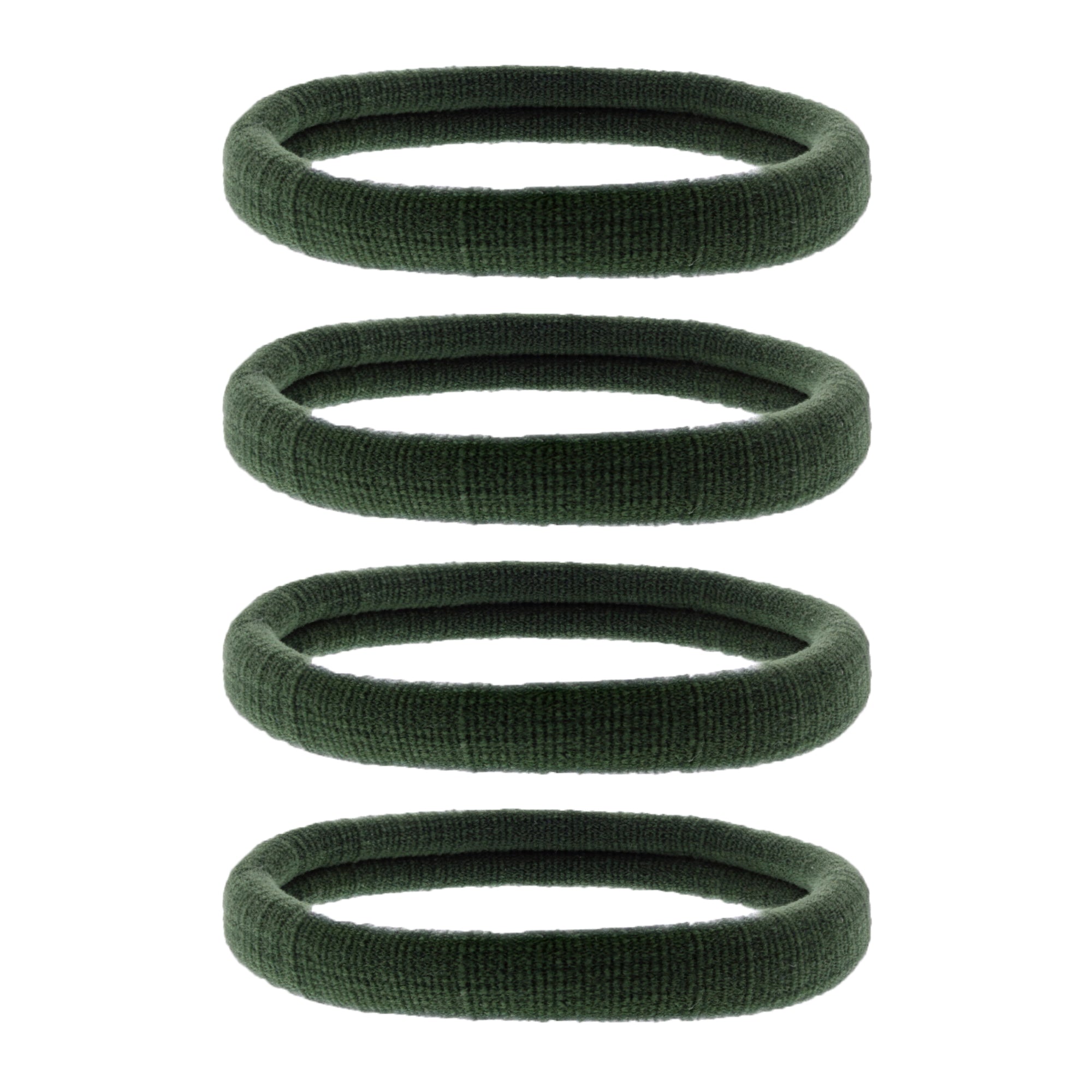 Card of Four 7cm Large Jersey Endless Hair Elastics