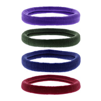 Card of Four 7cm Large Jersey Endless Hair Elastics