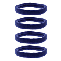 Card of Four 7cm Large Jersey Endless Hair Elastics