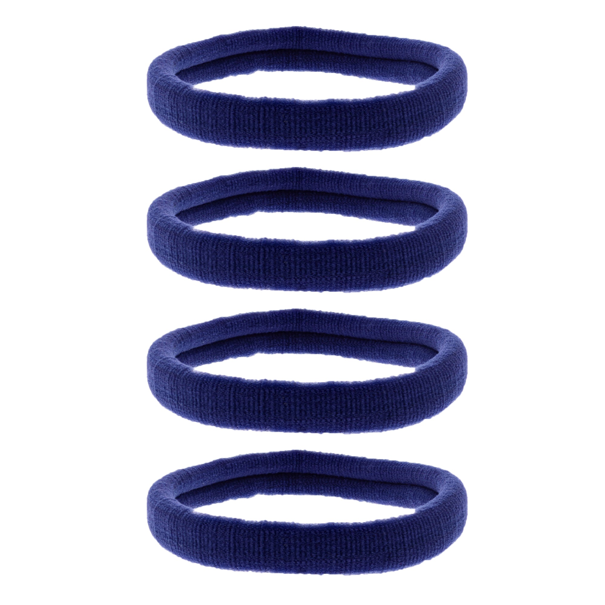 Card of Four 7cm Large Jersey Endless Hair Elastics