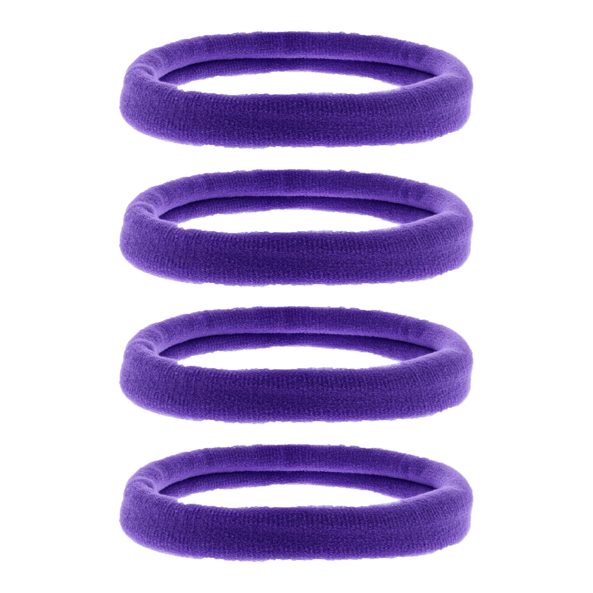 Card of Four 7cm Large Jersey Endless Hair Elastics