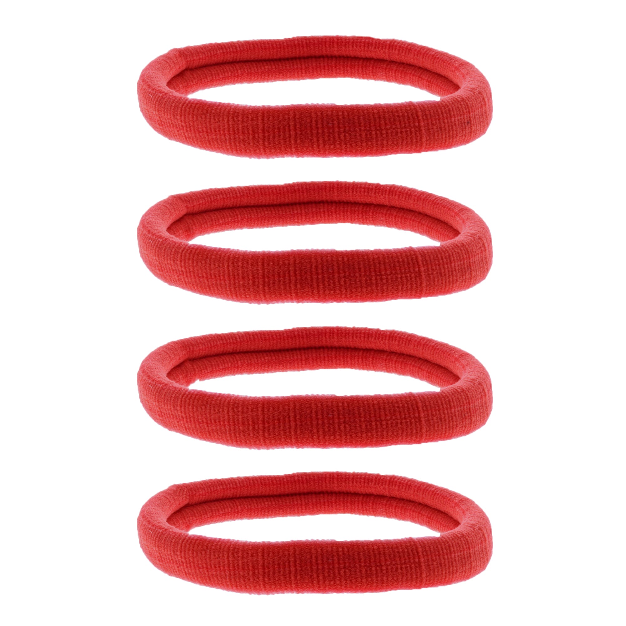 Card of Four 7cm Large Jersey Endless Hair Elastics