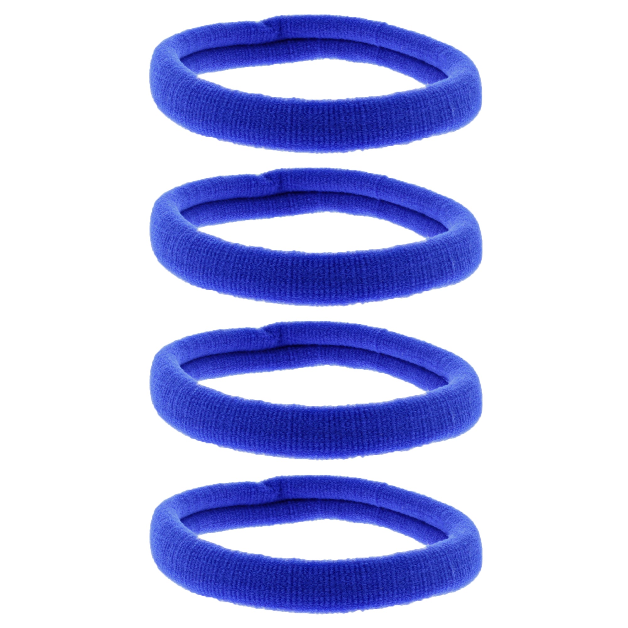 Card of Four 7cm Large Jersey Endless Hair Elastics