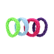 Elasticated Ribbed Soft Hair Ponios (4pcs/card)