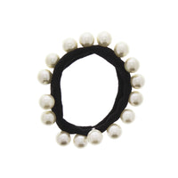 Thick Black Snag Free Elasticated Soft Hair Ponios