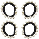 Thick Black Snag Free Elasticated Soft Hair Ponios