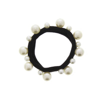 Thick Black Snag Free Elasticated Soft Hair Ponios