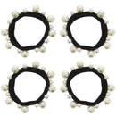 Thick Black Snag Free Elasticated Soft Hair Ponios