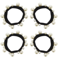 Thick Black Snag Free Elasticated Soft Hair Ponios