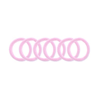 Card of 6 Soft  Hair Ponios Elastic