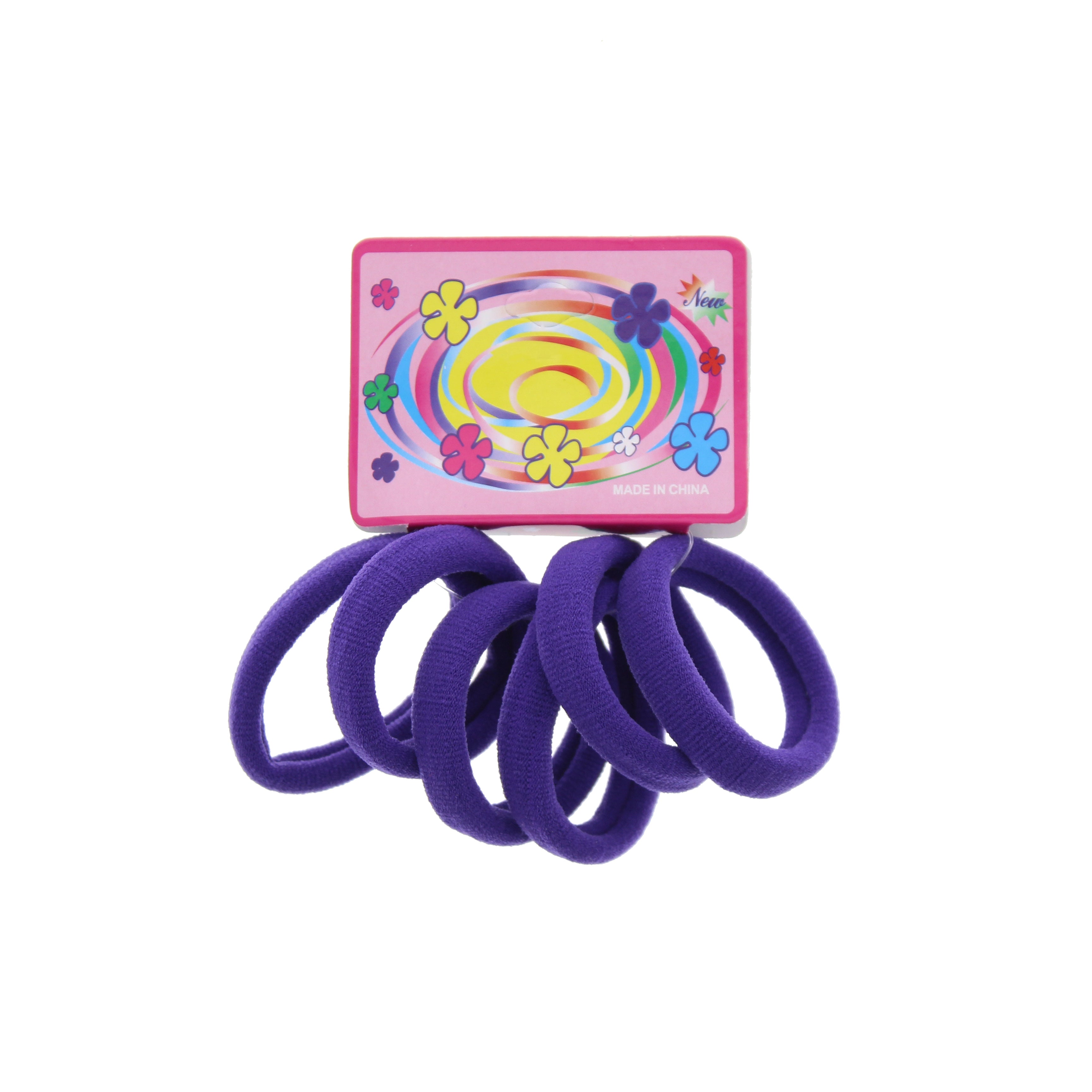 Card of 6 Soft  Hair Ponios Elastic