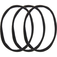 Card of 3 Black Long Soft Head Elastics