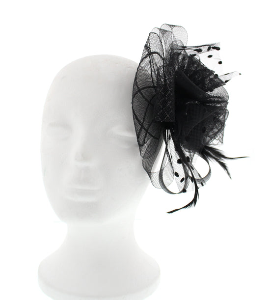 Black Gothic Fascinator on Concorde Beak Clip