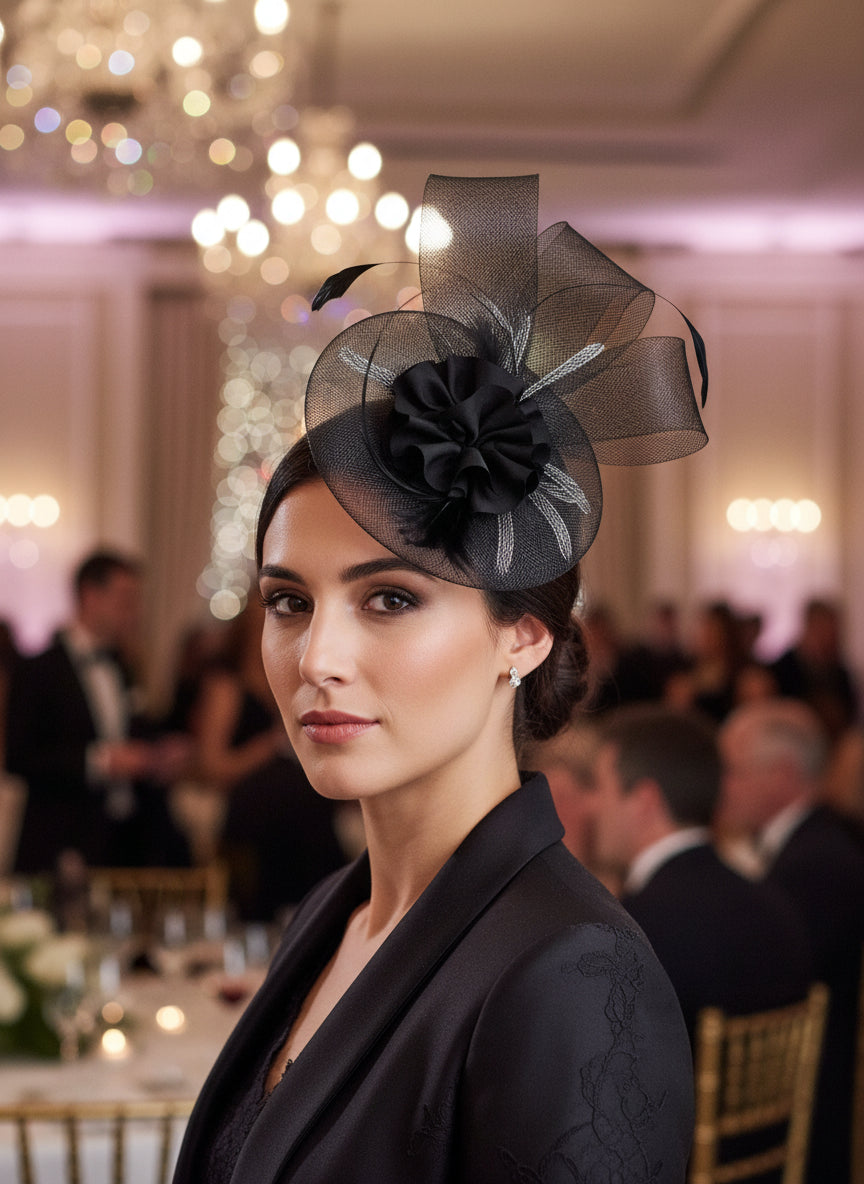 Gothic Heart Fascinator on Concorde Beak Clip