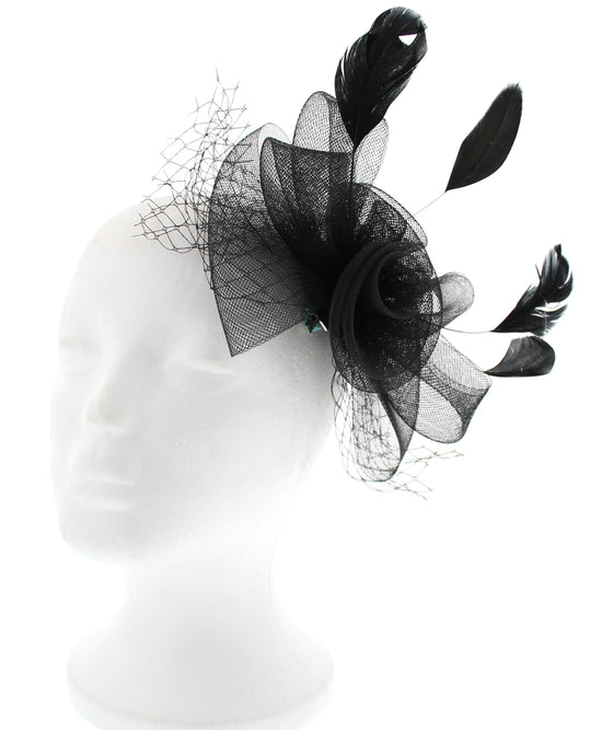 Black Gothic Fascinator on Concorde Beak Clip