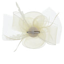 Cream Fasinator On Concord Beak Clip Or Aliceband Diameter