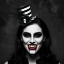Black & White Striped Top Hat Fascinator