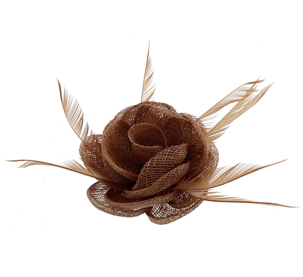 Fascinator On Concord Clip & Brooch Pin (Diameter 9cm, Height 4.5cm)