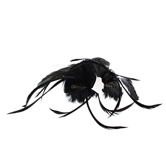 Feather Fascinator On Concord Clip & Brooch Pin