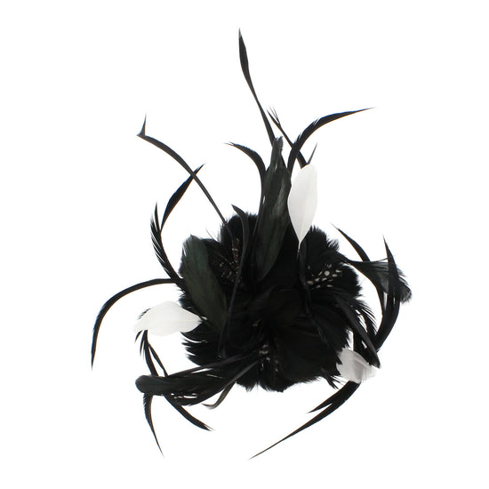 Feather Fascinator On Concord Clip & Brooch Pin