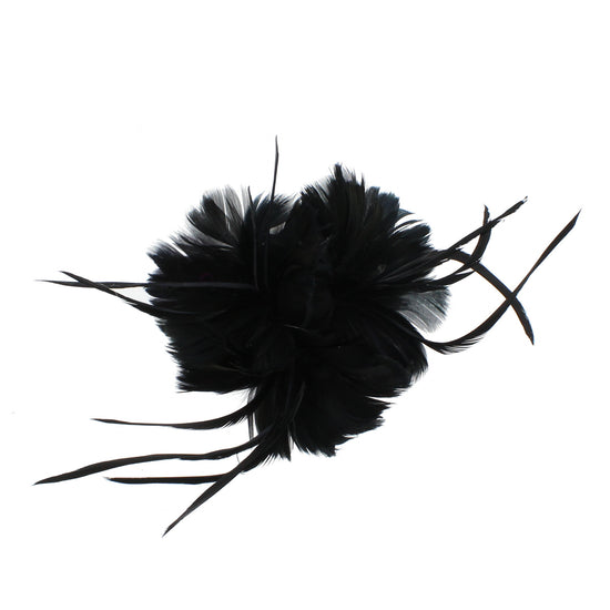 Feather Fascinator On Concord Clip & Brooch Pin