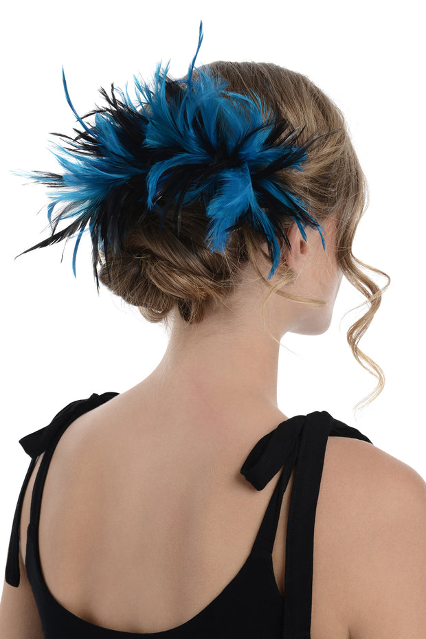 Two Tone Fascinator On Comb Diameter Approx. 24cm, Height Approx. 12cm
