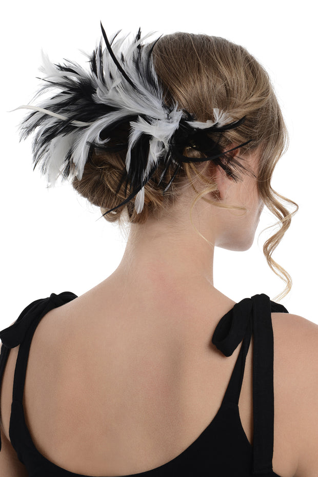 Two Tone Fascinator On Comb Diameter Approx. 24cm, Height Approx. 12cm