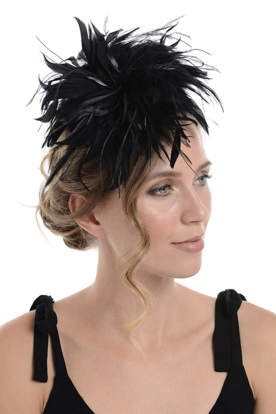 Fur & Feather Fascinator on Clip & Brooch Pin