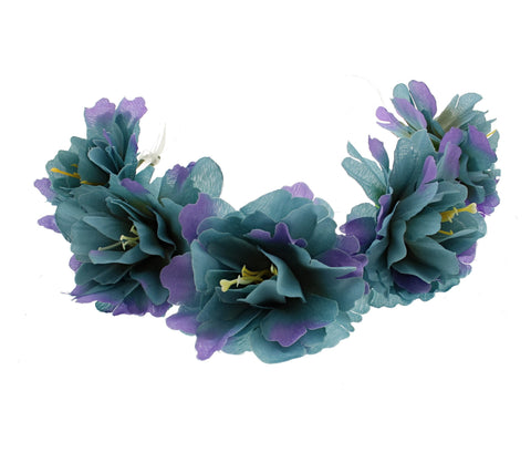 Very Large Flower Wire Garland with Ribbon