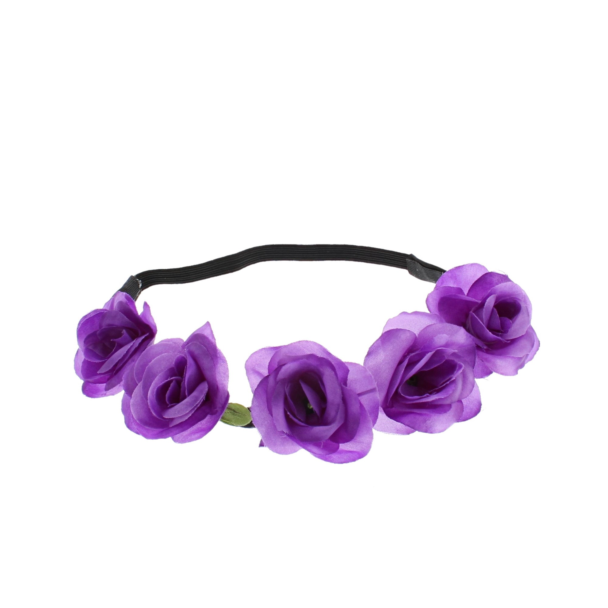 Rose Flower Elastic Headband Hair Wreath Garland