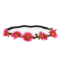 Daisy/ Sunflower Elastic Headband Hair Wreath