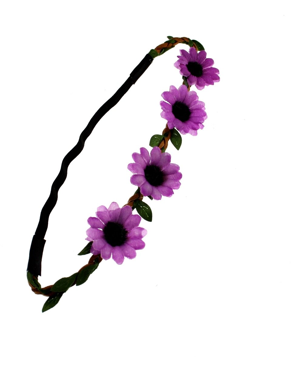 Daisy/ Sunflower Elastic Headband Hair Wreath